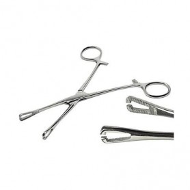 PINZA FORCEP TRIANGULAR ABIERTA PARA PIERCING