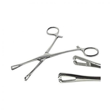 PINZA FORCEP TRIANGULAR ABIERTA PARA PIERCING