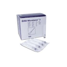 AGUJAS DESECHABLES 0.6X25 MICROLANCE 100 UDS.