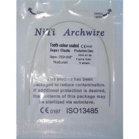 ARCOS ESTETICOS SUPERELASTICOS NITI REDONDOS 5UD COLOR DIENTE