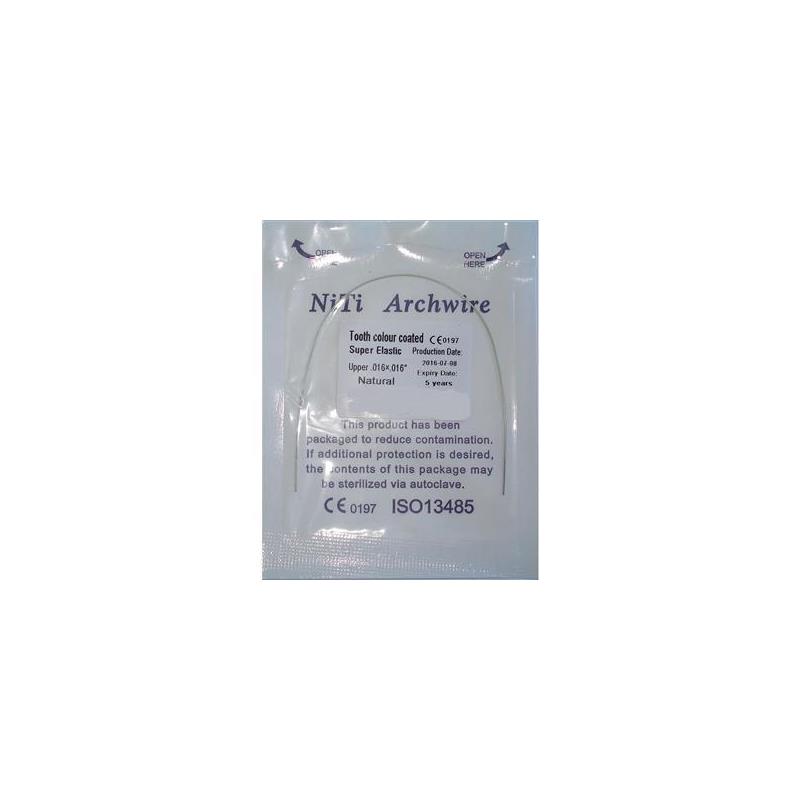 ARCOS ESTETICOS SUPERELASTICOS NITI REDONDOS 5UD COLOR DIENTE