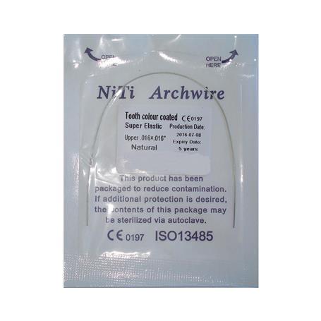 ARCOS ESTETICOS SUPERELASTICOS NITI REDONDOS 5UD COLOR DIENTE