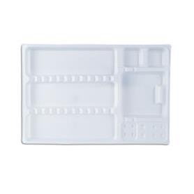 BANDEJAS DESECHABLES BLANCAS 400 U. 28X18 CM.
