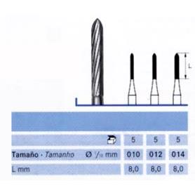 FRESA CIRUGIA FG H254-010 TUNGSTENO KOMET 5 UDS.