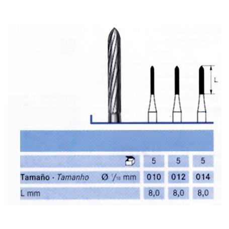 FRESA CIRUGIA FG H254-010 TUNGSTENO KOMET 5 UDS.