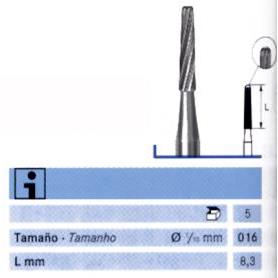 FRESA FG 162-016 ACERO KOMET 5 UDS.