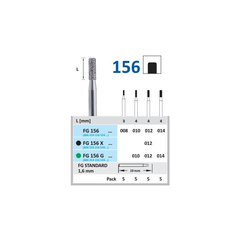 FRESA FG 6835KR-014 DIAMANTE HORICO GERMANY 5 UDS. FG156G-014 G-Verde