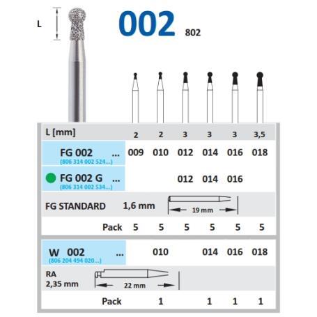 FRESA FG 802 DIAMANTE HORICO GERMANY 5 UDS.