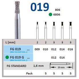 FRESA FG 806-DIAMANTE HORICO GERMANY 5 UDS.