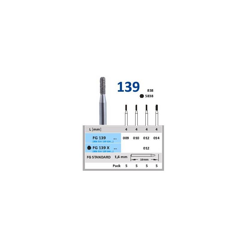 FRESA FG 838-012 DIAMANTE HORICO GERMANY 5 UDS FG139-012 M-Sin aro