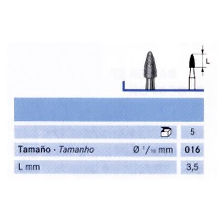 FRESA FG 8390-016 DIAMANTE KOMET 5 UDS. M-Sin aro