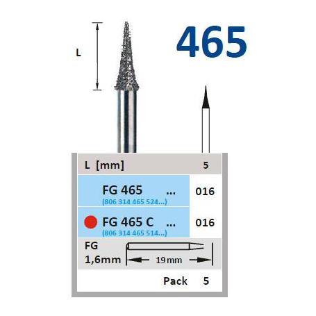FRESA FG 8392-016 DIAMANTE HORICO GERMANY 5 UDS. FG465C-016 M-Sin aro