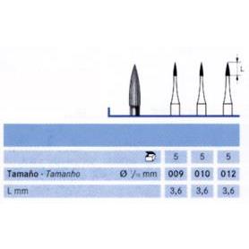 FRESA FG H246-010 TUNGSTENO KOMET 5 UDS.