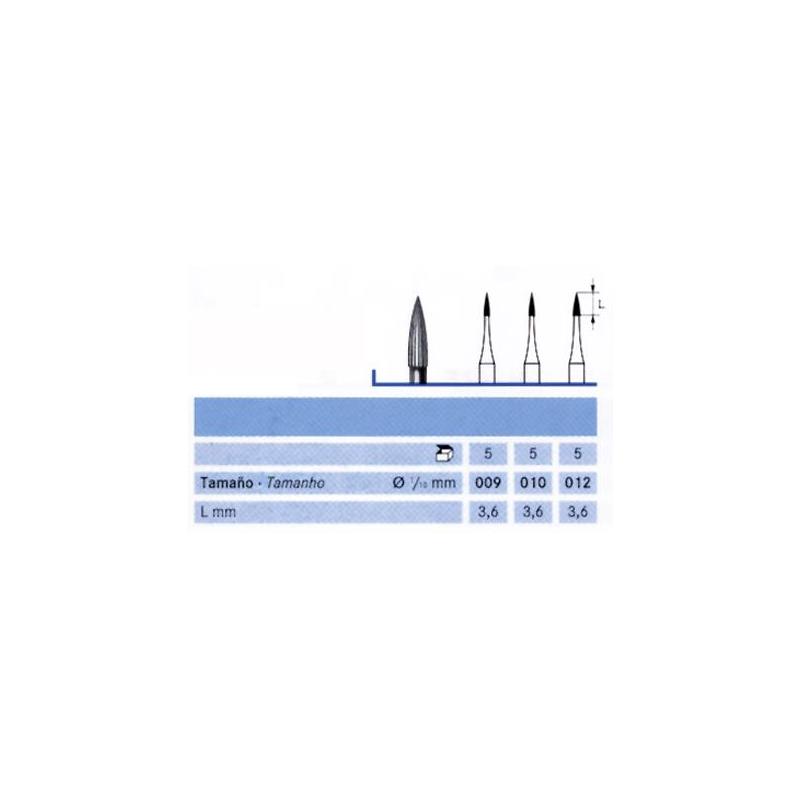 FRESA FG H246-010 TUNGSTENO KOMET 5 UDS.