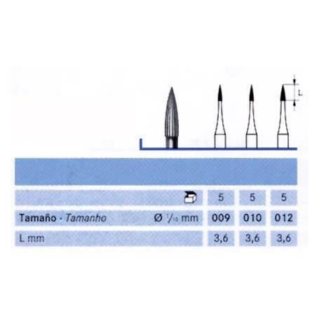 FRESA FG H246-010 TUNGSTENO KOMET 5 UDS.