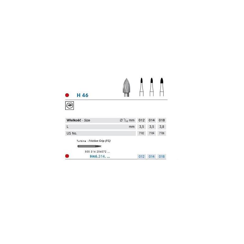 FRESA FG H46-018 TUNGSTENO KOMET 5 UDS.