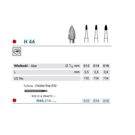 FRESA FG H46-018 TUNGSTENO KOMET 5 UDS.