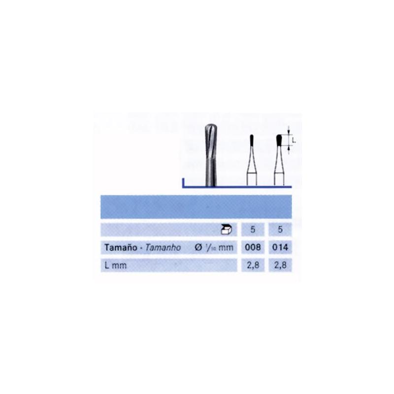 FRESA FG H4MCL-012 TUNGSTENO CORTAR CORONAS KOMET 5 UDS.