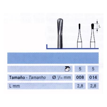 FRESA FG H4MCL-012 TUNGSTENO CORTAR CORONAS KOMET 5 UDS.
