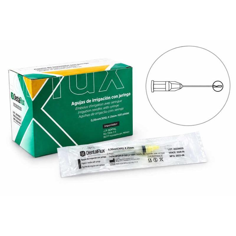 JERINGA DE IRRIGACION CON AGUJA 100 UDS.-PUNTA ROMA