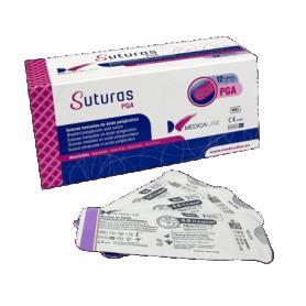 SUTURA PGA ABSORBIBLE TRENZADA 12 UDS MEDICALINE